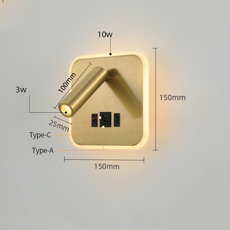 Indoor Rotating Wall Lamp Reading Wall Lamp Power 3W for sale