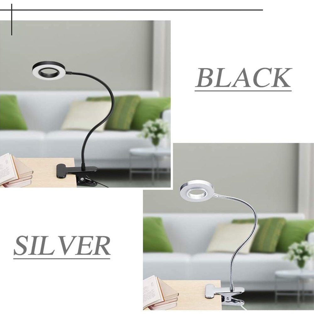 Modern Rechargeable Plastic LED Reading Book Led Lights Flexible Office bedside Lamp With Clamp Lamp