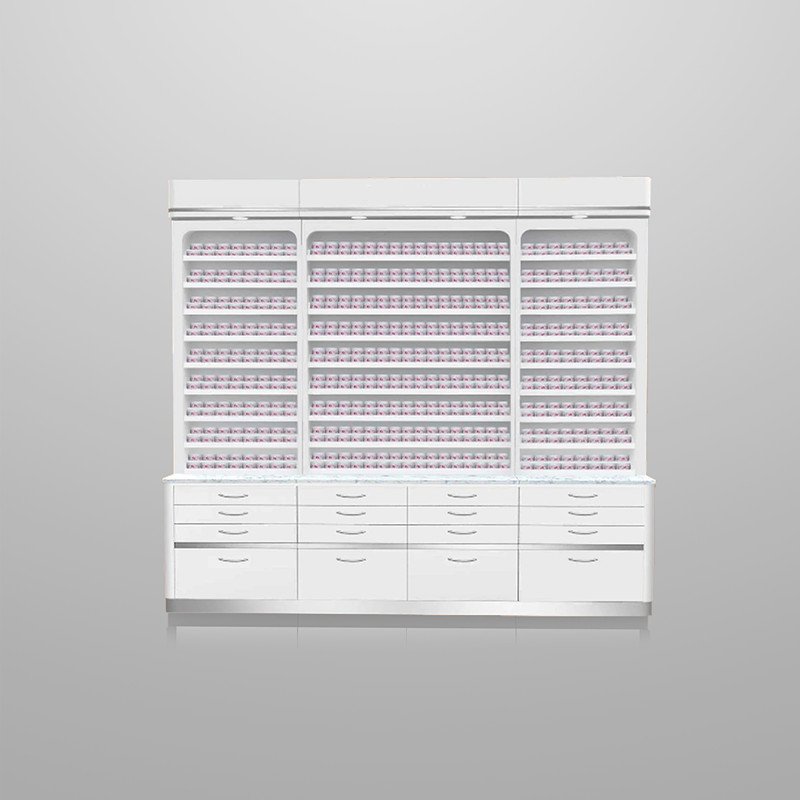 Salon counter top with led lights book color chart for retail store shop shelves cosmetic shelf display stand nail polish racks
