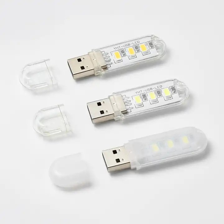 Portable USB LED Night Light Power Bank PC Laptop Powered 3 LED Lamp DC5V Ultra Bright Reading Book Lamp