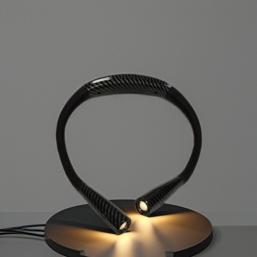 Modern Design USB Rechargeable LED Hanging Lamp Reading Flexible Book Neck Light Black Shade Aluminum Plastic Body