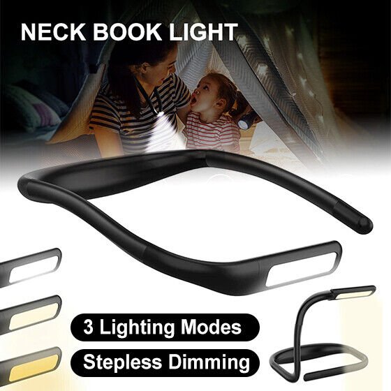 Neck reading light bed reading book light more than 80 hours running time comfortable and flexible suitable for reading knitting