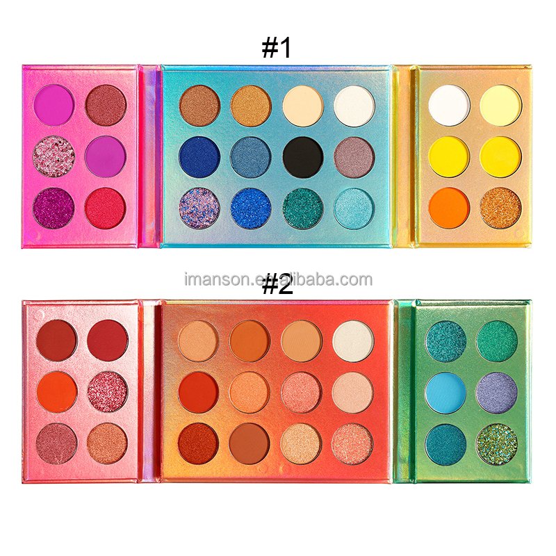Wholesale high quality private label 24 color shadows pressed powder glitter eyeshadow palette