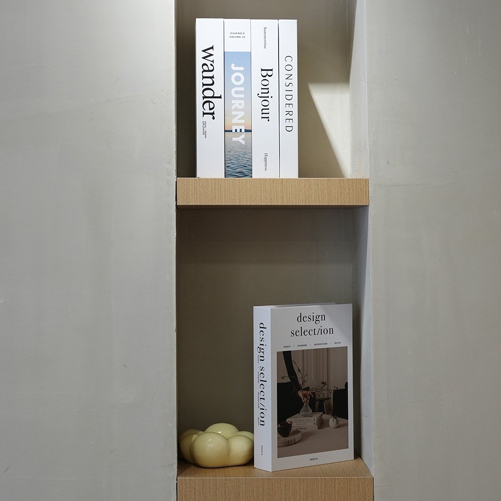 Nordic Modern Minimalist Home Art Deco Luxury Bookshelf Ornament with Light Book Shooting Prop