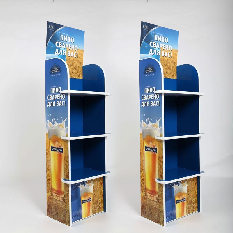 Movable Space Save Snack PVC Display Stand Rack for Supermarket