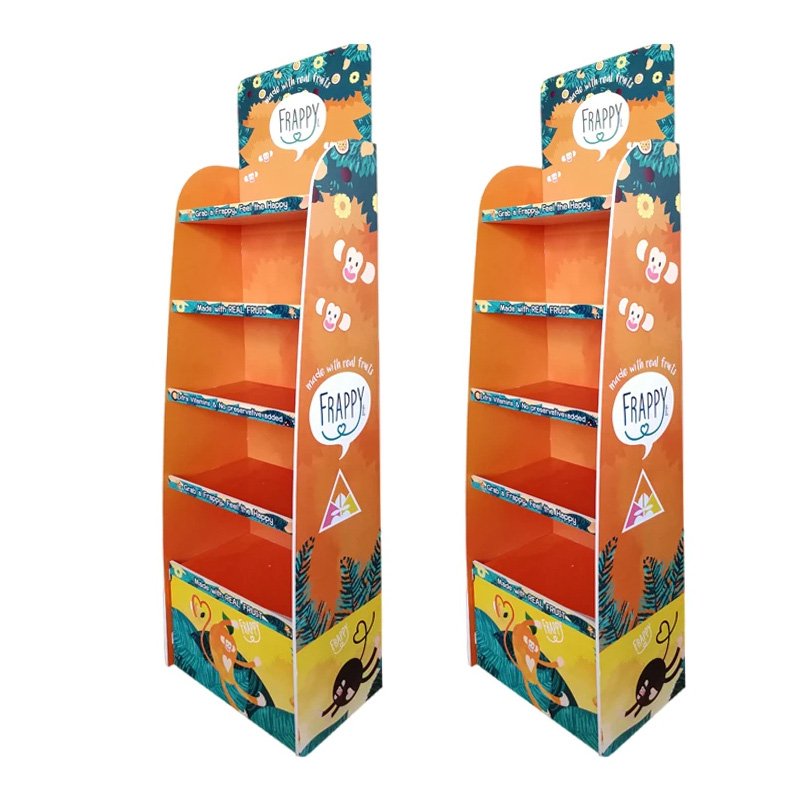 Movable Space Save Snack PVC Display Stand Rack for Supermarket