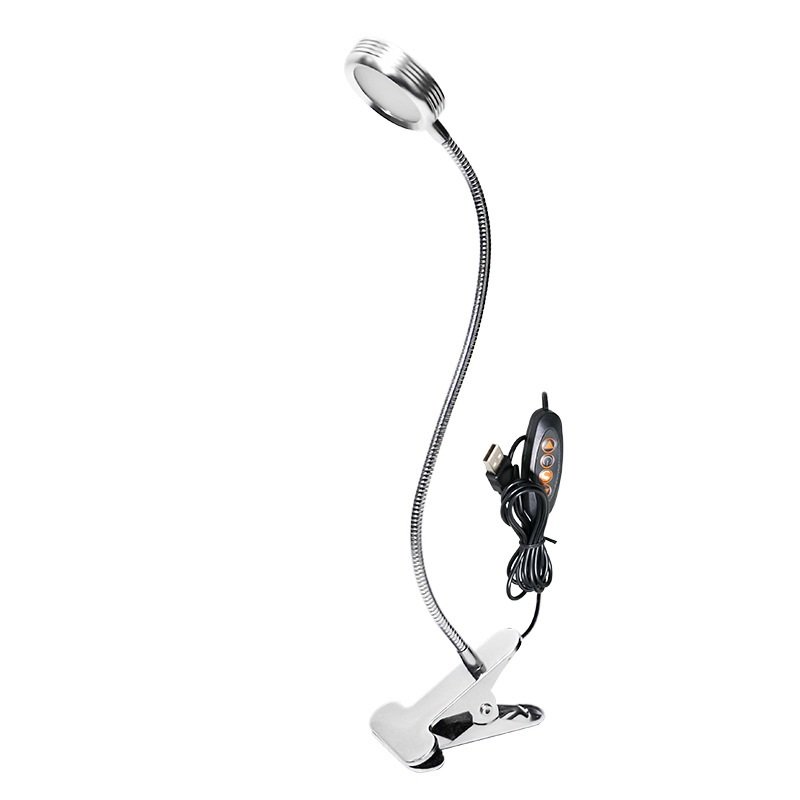 USB Color Change Flexible Gooseneck LED Clamp Reading Book Bed Laptop Task Night Lighting Clip on table Desk Light lamp