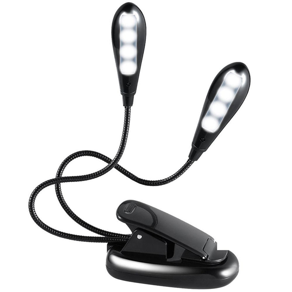 AAA Batteries or USB Rechargeable 8 LED Music Stand Light 4 Levels Brightness
