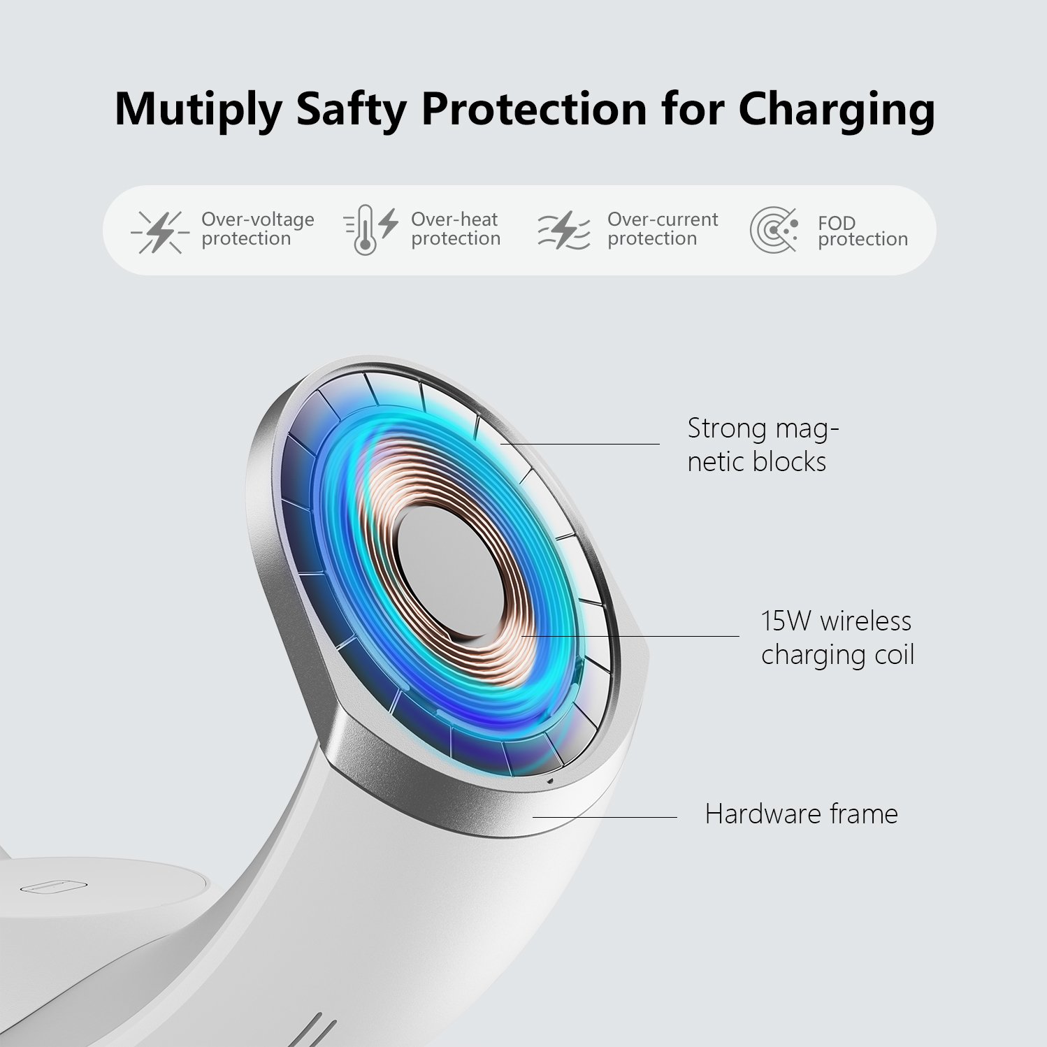 touch rechargeable battery book read light bedside desk table light lamp led for book with fast qi wireless charger station