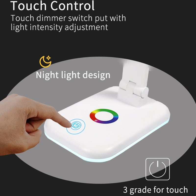 Wiscoon High Quality Rechargeable Night Led Table Hotel Bedside Home Decor Lighting Gold Oil Book Light Floor Reading Lamp