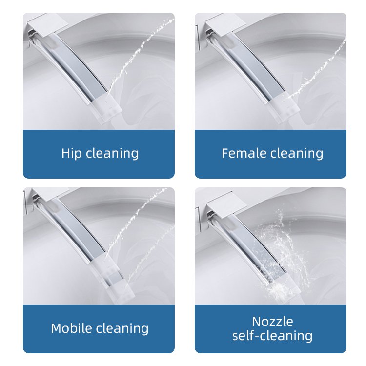 110 V 220v Electronic European Shop Smart Toilets 2024 Porcelain Floor Mounted With Foam Shield Uv Light Voice Conmand