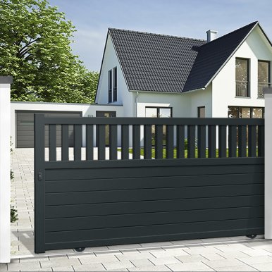 OEM Main design Aluminum Art Villa Courtyard Electric Main Garden Arch Automatic House Sliding Drive Gate for houses