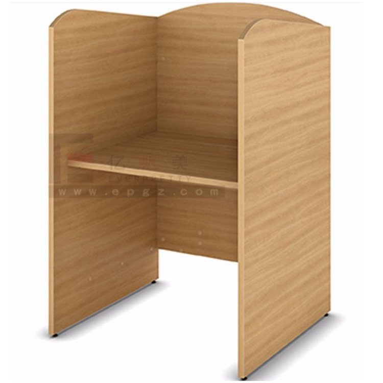 Simple Design School Furniture Wooden Reading Table Student Study Carrel for Library