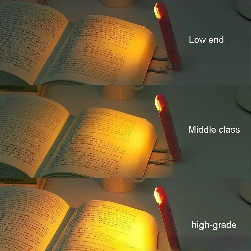 USB Rechargeable Book Reading Light Brightness Adjustable LED Clip on Book Light Eye Care Book Lamp for Kids Read Lamp Bedroom