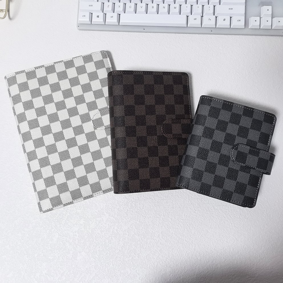 Wholesale Custom Portable Travel Snap Closure Savings Organizer A6 Checkered PU Budget Binder with Cash Envelopes For Budgeting