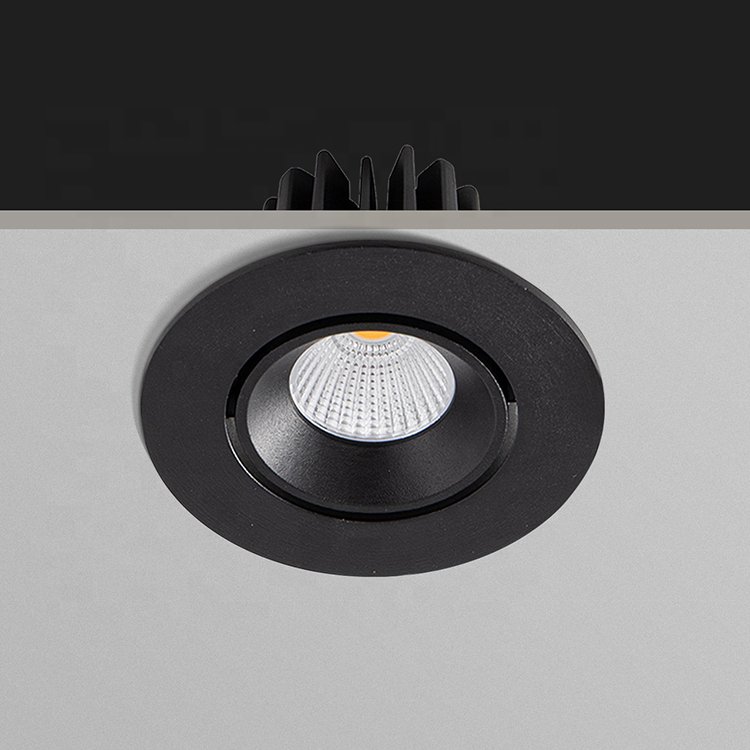 Ceiling Commercial Adjustable Office Hotel Anti Glare Downlight Recessed LED Spot Light Trimless COB Down lights