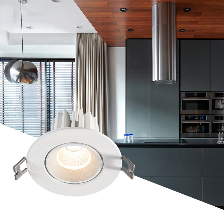 Ceiling Commercial Adjustable Office Hotel Anti Glare Downlight Recessed LED Spot Light Trimless COB Down lights