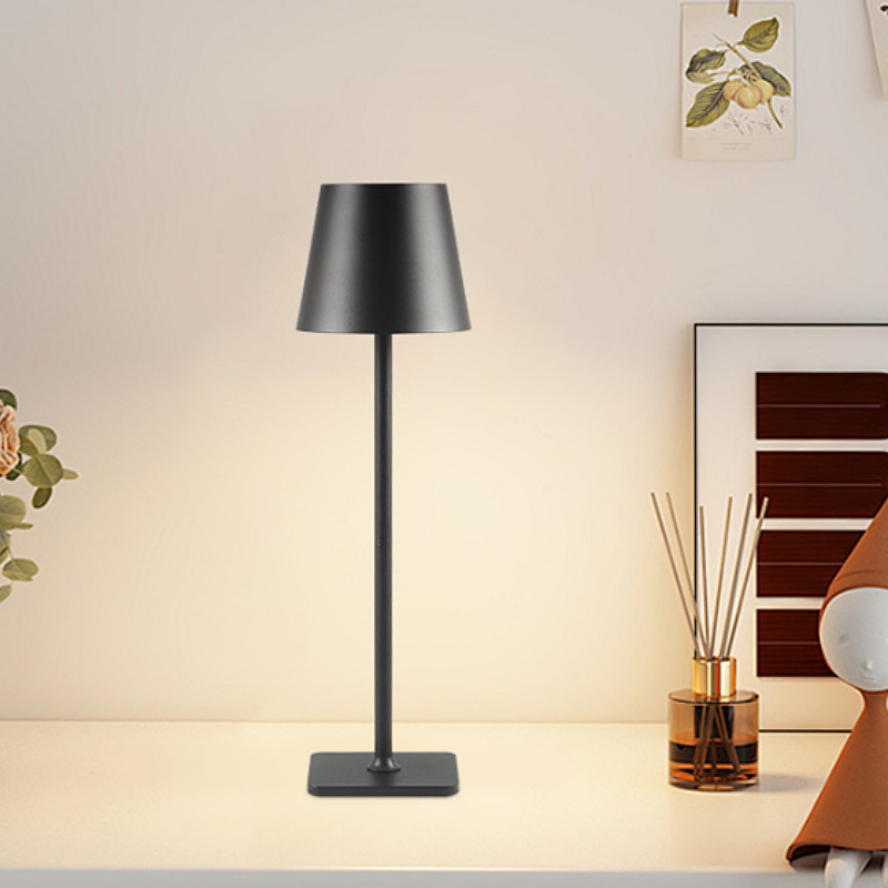 Modern LED IP 44 water proof night light Cordless with Type-C Charging battery Dimmable Touch Sensor Iron smart lighting for bar