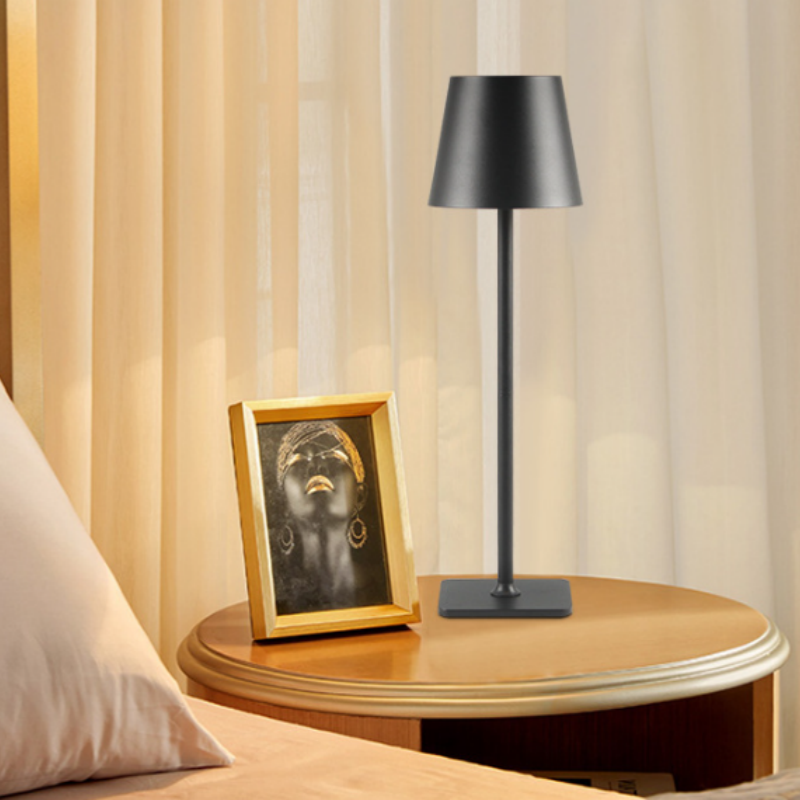 Modern LED IP 44 water proof night light Cordless with Type-C Charging battery Dimmable Touch Sensor Iron smart lighting for bar