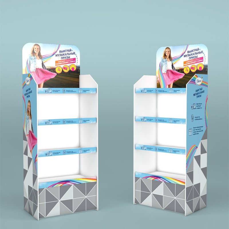 Custom PVC Foam Board Display Stand Commercial Beverage Snacks Promotion Display Stand in Store