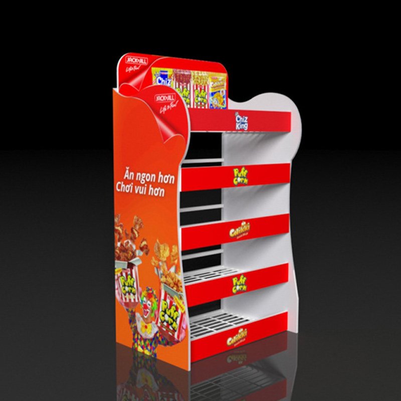 Custom PVC Foam Board Display Stand Commercial Beverage Snacks Promotion Display Stand in Store