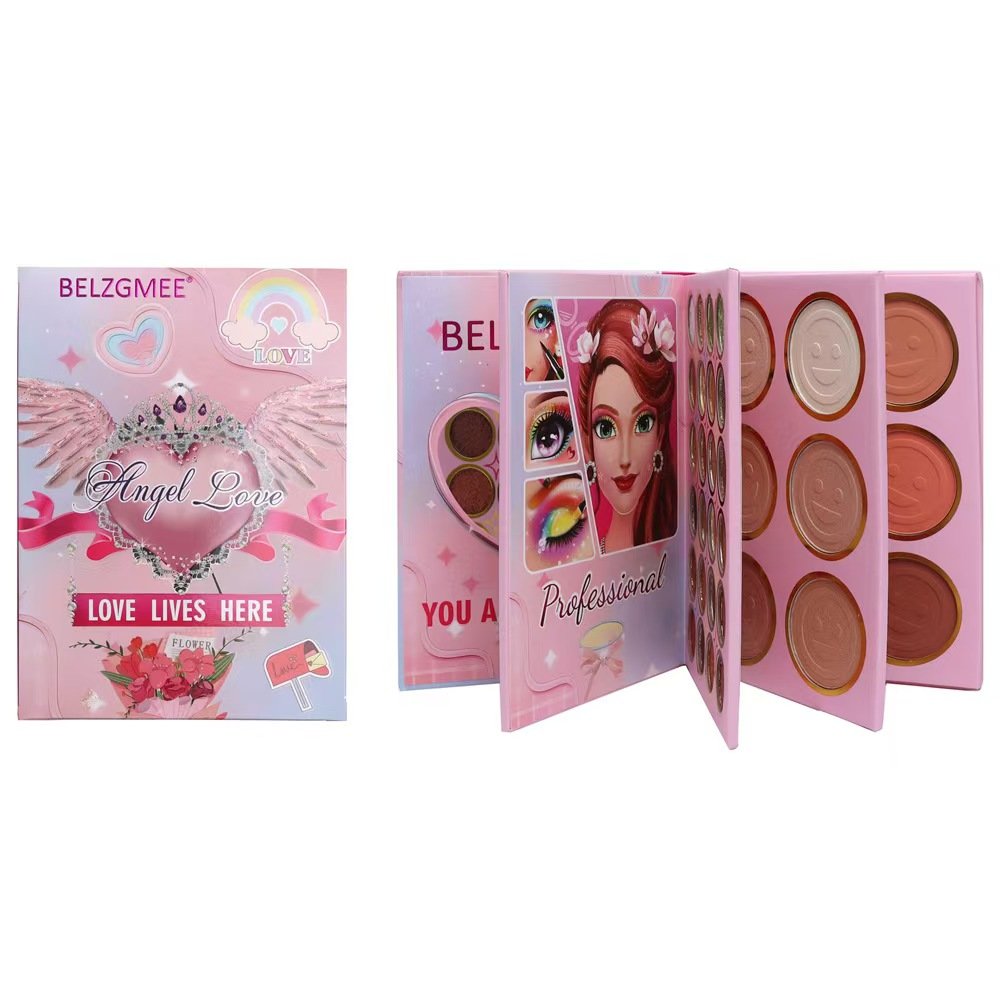 BELZGMEE Book eye shadow Disk Pearlescent Matte Non Staining Waterproof eye shadow Palette