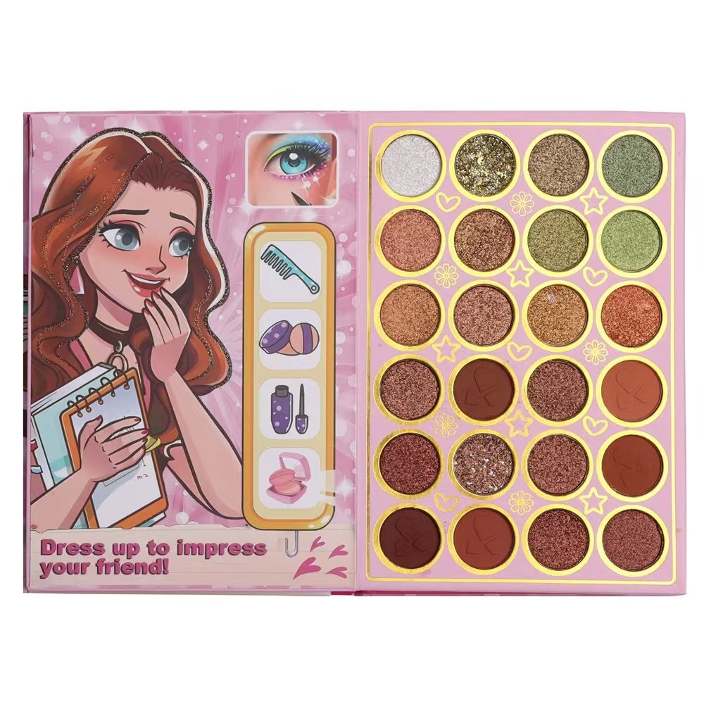 BELZGMEE Book eye shadow Disk Pearlescent Matte Non Staining Waterproof eye shadow Palette