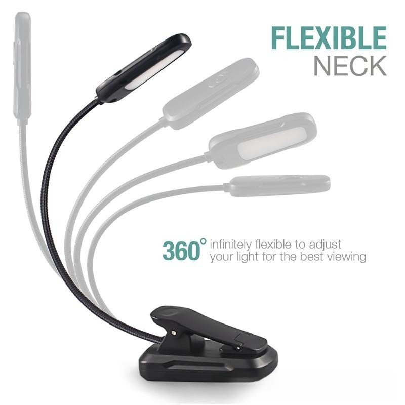 Book Light Modern Beside Clip On Book Lamp Rechargeable led Dimmable Reading Light For Study