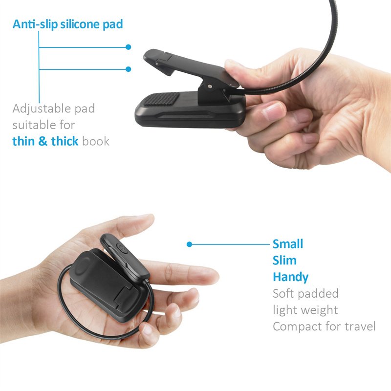 Book Light Modern Beside Clip On Book Lamp Rechargeable led Dimmable Reading Light For Study