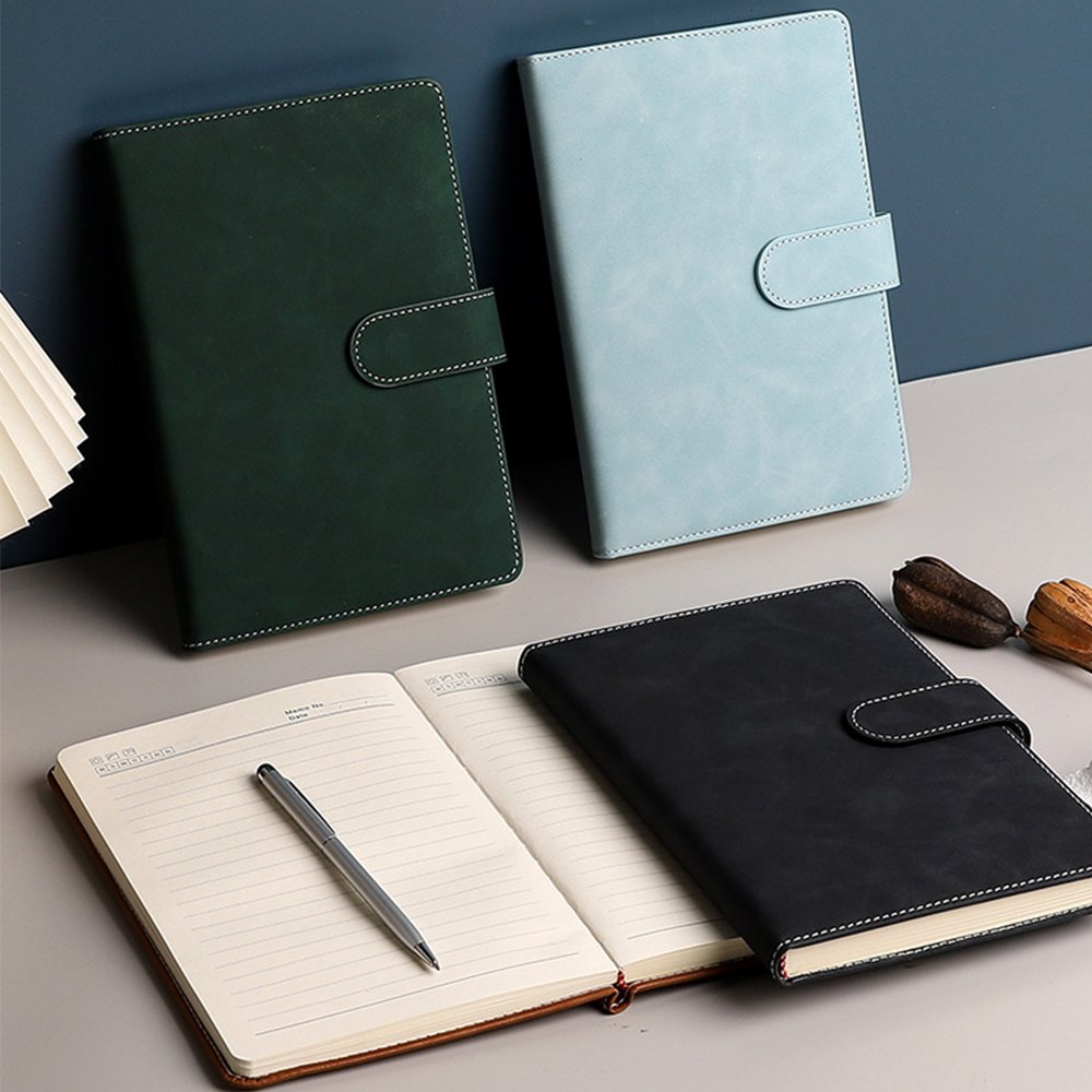 Students School and Office A5 Magnetic note book a5 Leather Diary Composition Notebook with Thread Sewing and Glue Binding
