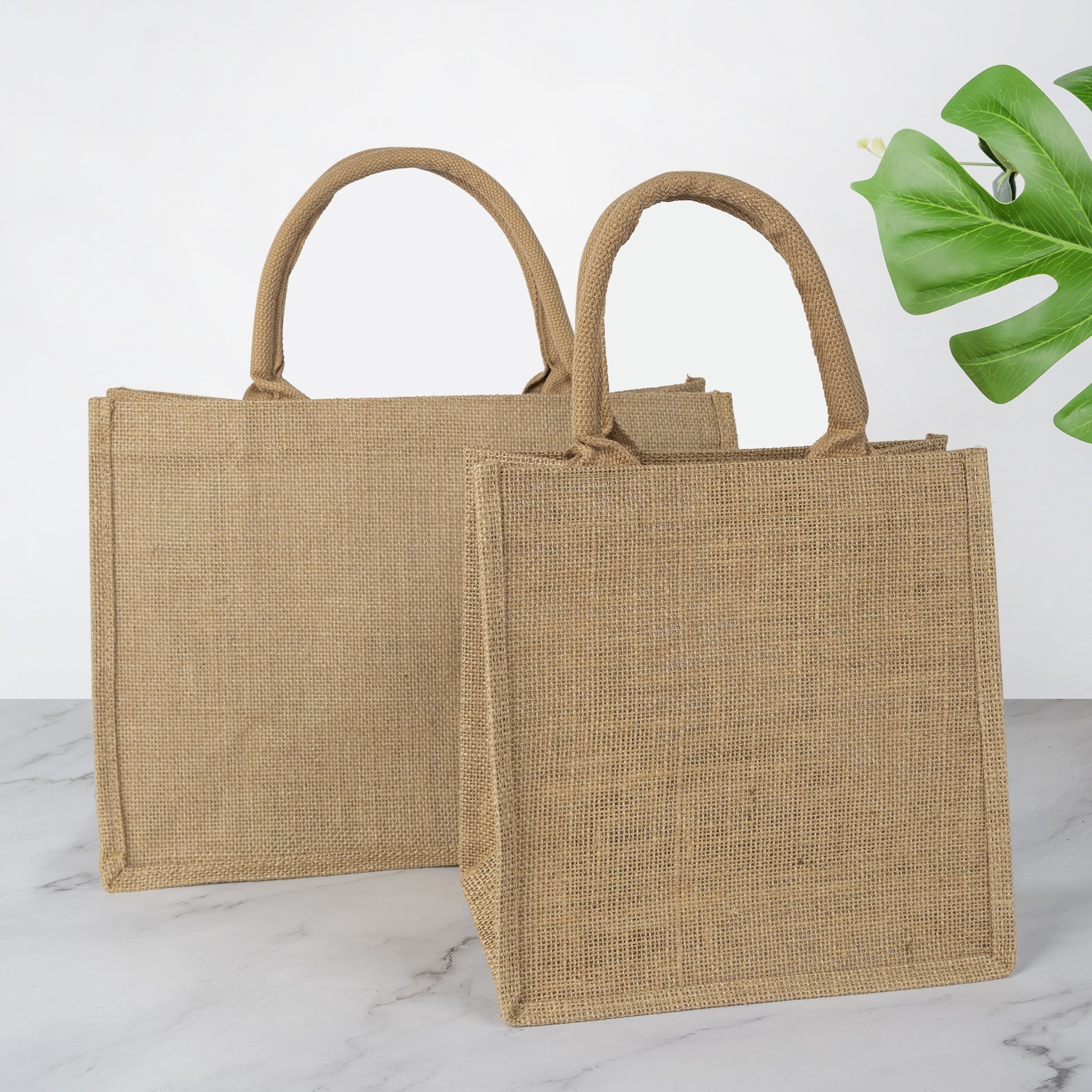 Custom Printed Burlap Handbag Eco Reusable Jute Handmade Bag Shopping Jute Linen Bags