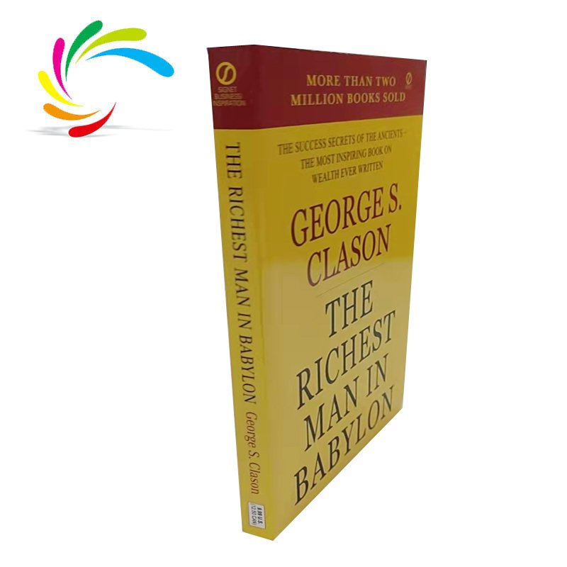 Softcover A5 manufacturer cheap stock book The richest man in Babylon light modern novel design English books for adults