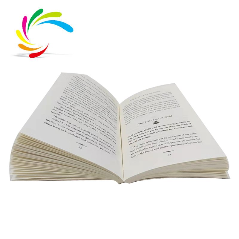 Softcover A5 manufacturer cheap stock book The richest man in Babylon light modern novel design English books for adults