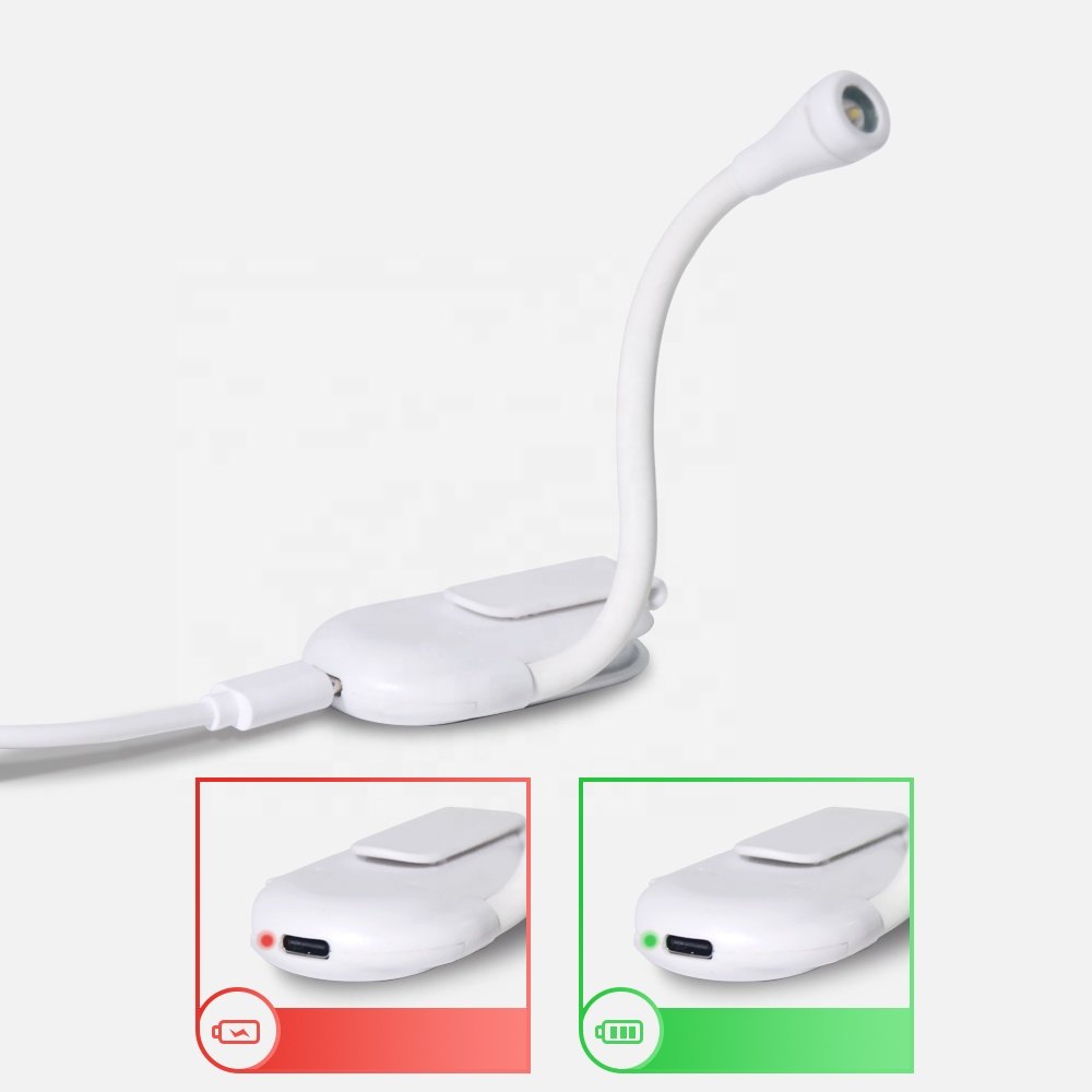 Clip Mini Book Reader Light Glocusent Usb Rechargeable Clip On Book Light For Reading In Bed