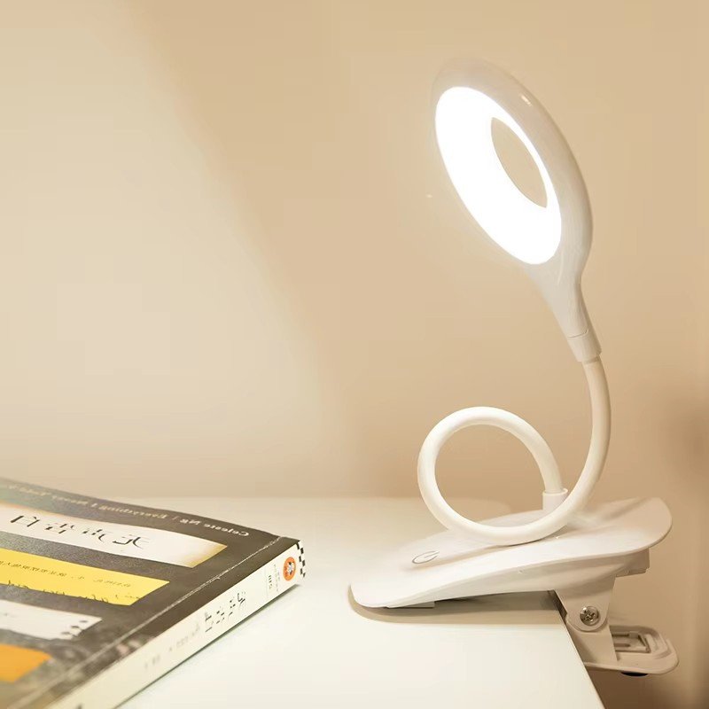 LED Desk Lamp Clip on Type USB Charging With Built In Lithium Battery Touch Dimming Student Learning Reading Table Lamp