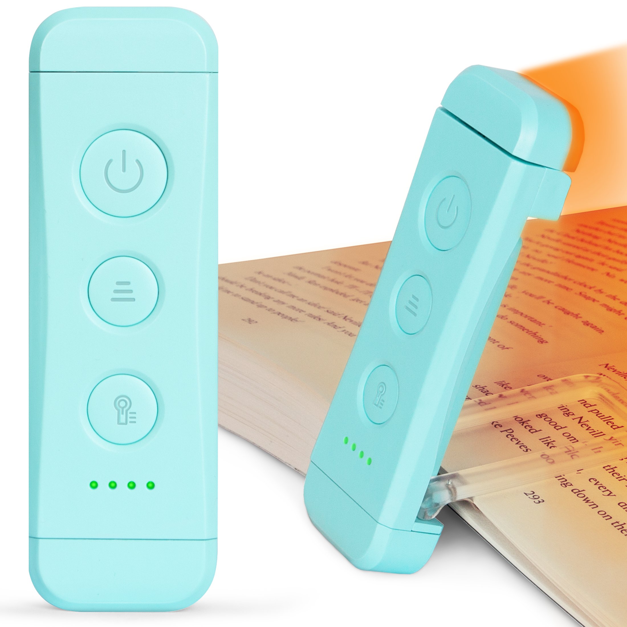 Glocusent Reading Light - Portable, Rechargeable LED Book Light with Clip-On Design