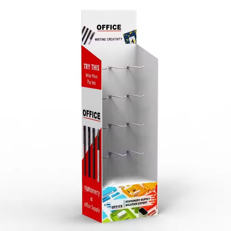 PVC Board Counter Display Box Counter Toy Christmas Display Case with Hooks