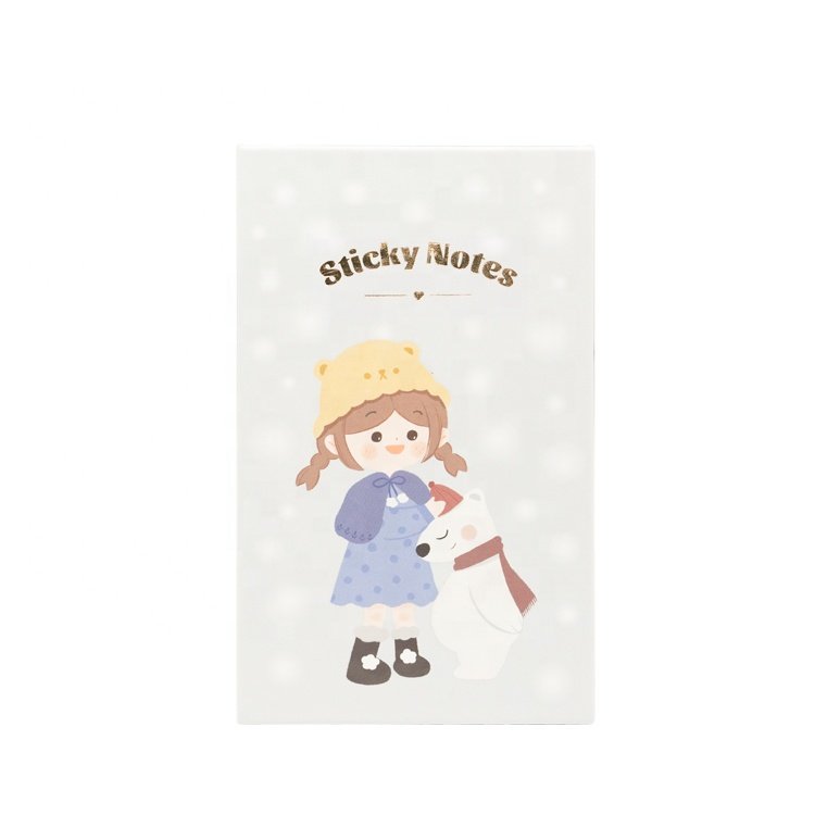Kawaii Notepad Posted Notes Cute Girl Planner Notebook With Sticky Notes