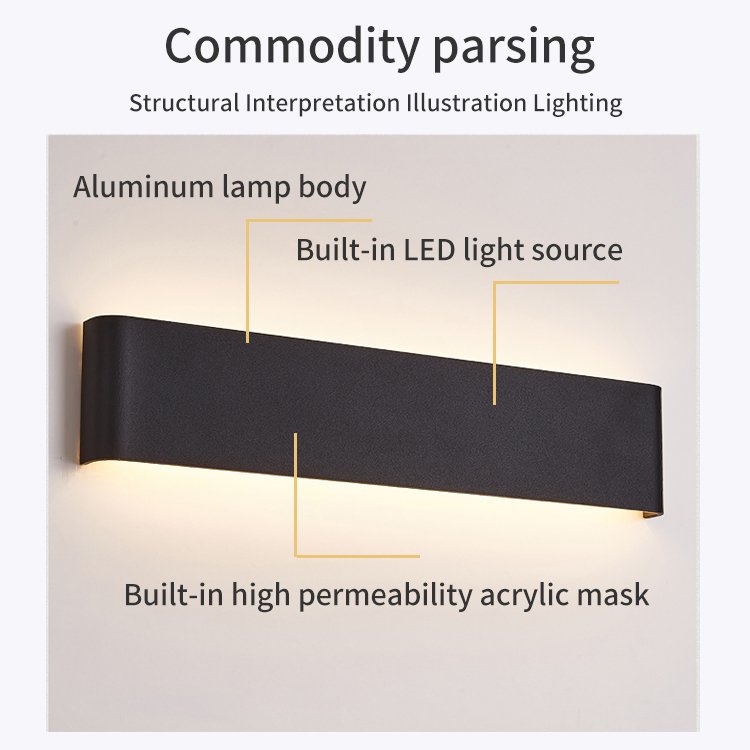 Simple bedside wall lamp living room bedroom lamp study decoration wall lamp corridor corridor