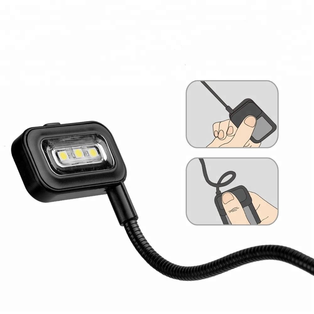 Hot selling latest top quality clip reading book light adjustable led mini clip book light