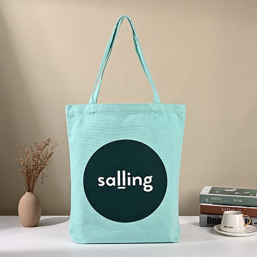 Custom Printed Eco Custom Logo Reusable Shopping Bag Plain Cotton Canvas Tote Bags With Custom Printed Logo