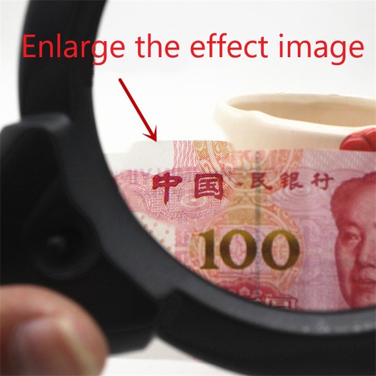 Handheld desktop desktop dual-purpose elderly reading newspaper reading magnifier with led light identification MG1713-1