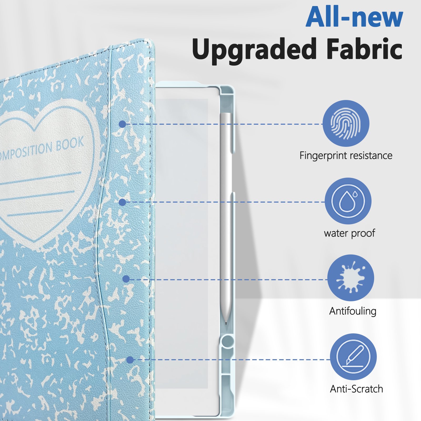 Remarkable 2 Case 10.3 inch Cover Case Slim Lightweight Book Folios Cover for Tablet with Pen Holder/Hand Strap/Elastic Strap