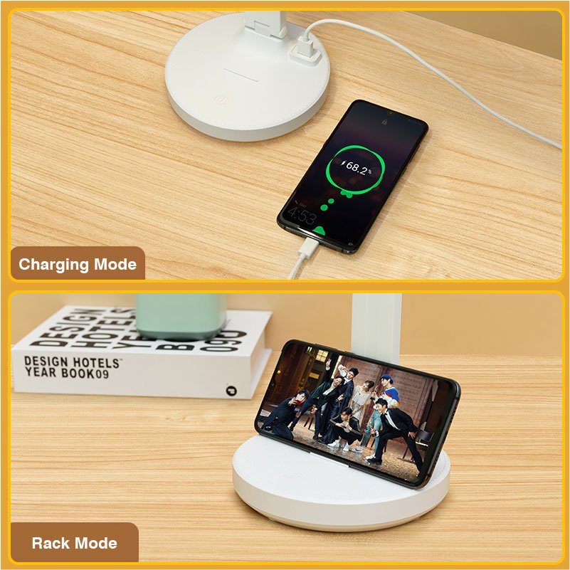 Wireless Lampe De Led Cordless Rechargeable Bedside Study Reading Light Desk Lamp Table Lamp Book Foldable Light