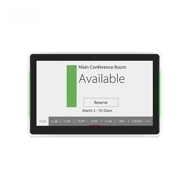 Professional Wall mount 15.6 inch lcd touch screen POE power LED Light Bar Booking System Android Meeting room tablet