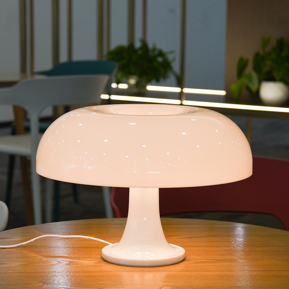 LED Mushroom Table Lamp Bedside Lamps Portable Dimmable with USB Charging Translucent Lampshade Table Lamp for Read Living Room