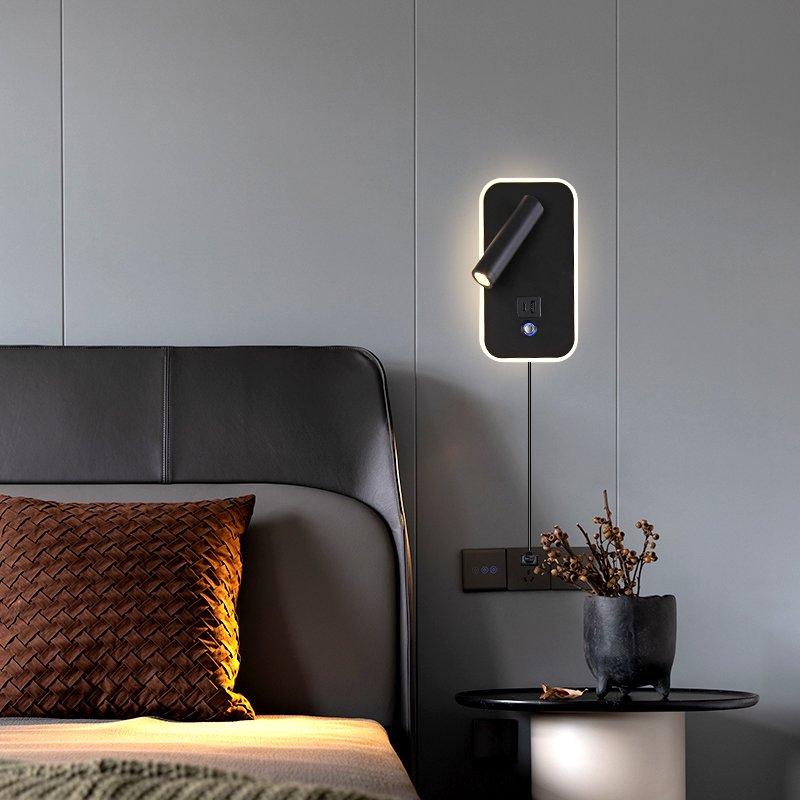 Hot sale sconces mounted wall lights,plug in wall lamps for bedroom living room,reading lights for books in bed