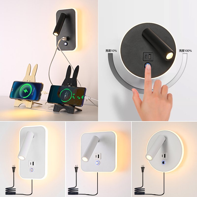 Hot sale sconces mounted wall lights,plug in wall lamps for bedroom living room,reading lights for books in bed
