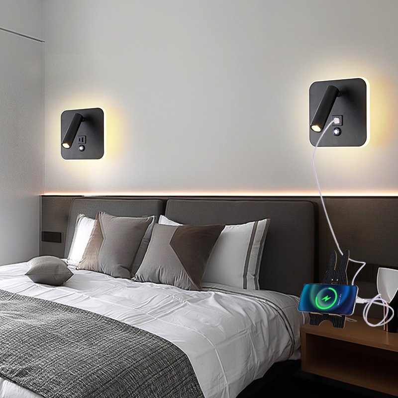 Hot sale sconces mounted wall lights,plug in wall lamps for bedroom living room,reading lights for books in bed
