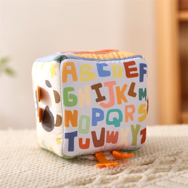 Early Education Sensory Wrinkle Tear-Resistant Cloth Book Toy Box Babies Cotton Light Function Sound Paper Books